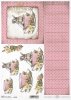 Pascua, Vintage, conejitos en una taza, tablas, flores, rosas*Ostern, Vintage, Hasen in einer Tasse, Bretter, Blumen, Rosen*Пасха, винтаж, зайчики в чашке, доски, цветы, розы